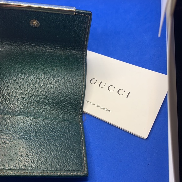 Gucci Vintage Green and Brown key holder wallet - Picture 5 of 9